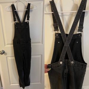H&M Divided Black Denim Overalls